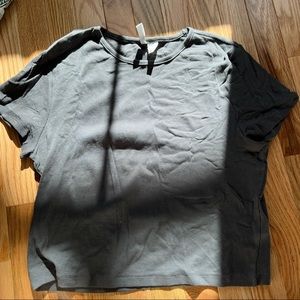 H&M GREY BABY CROP TEE